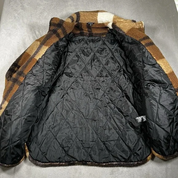 Stoic MTN High Pile Fleece Jacket Women Large Lined Button Up Warm Cozy-EUC - Picture 4 of 9